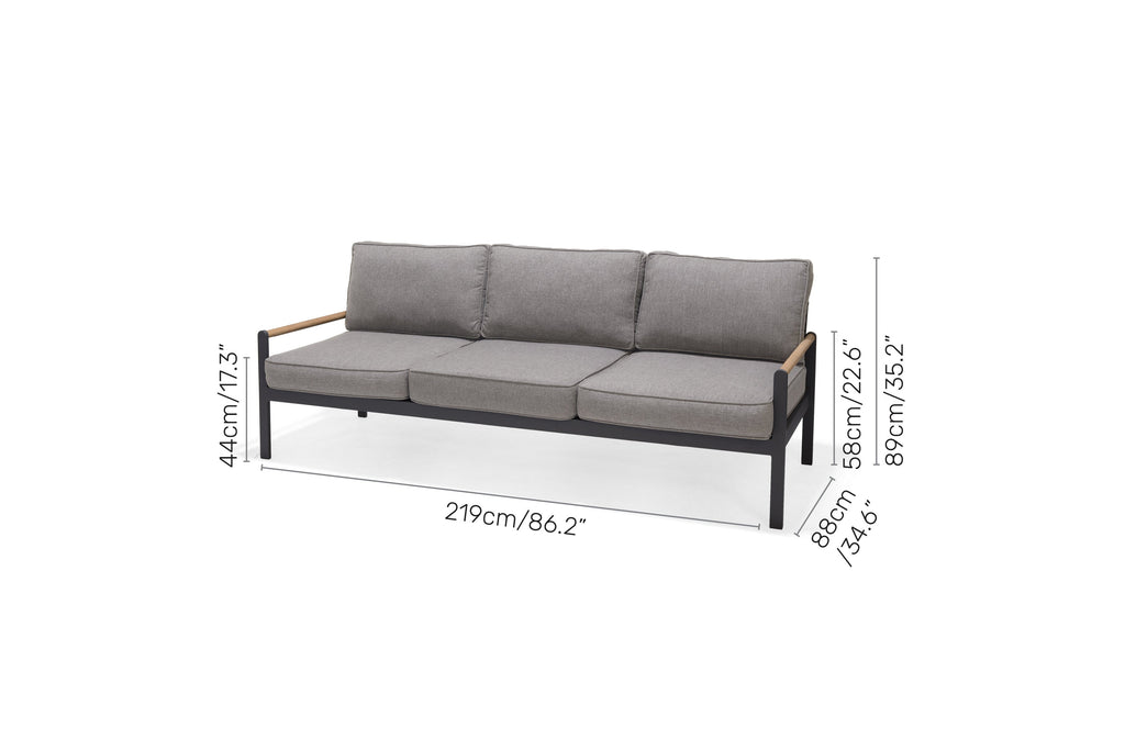 Amber Sectional Coffee Set LifestyleGarden US