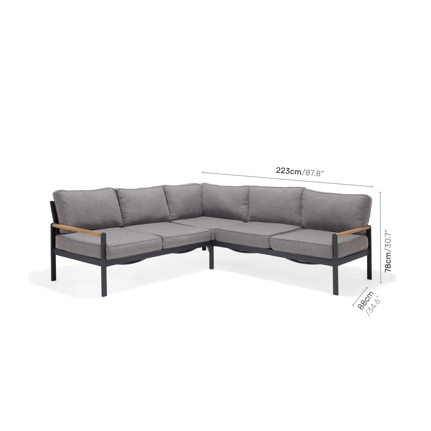 Amber Sectional Coffee Set LifestyleGarden US