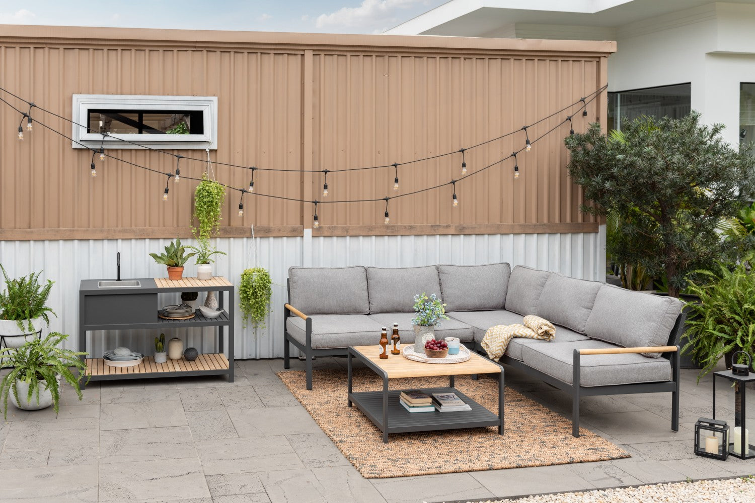 Amber Square Coffee Table LifestyleGarden US