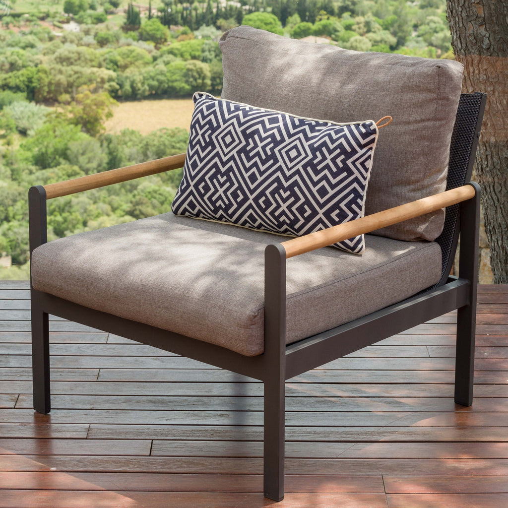 Amber Sofa Teak and Aluminum Chair LifestyleGarden US
