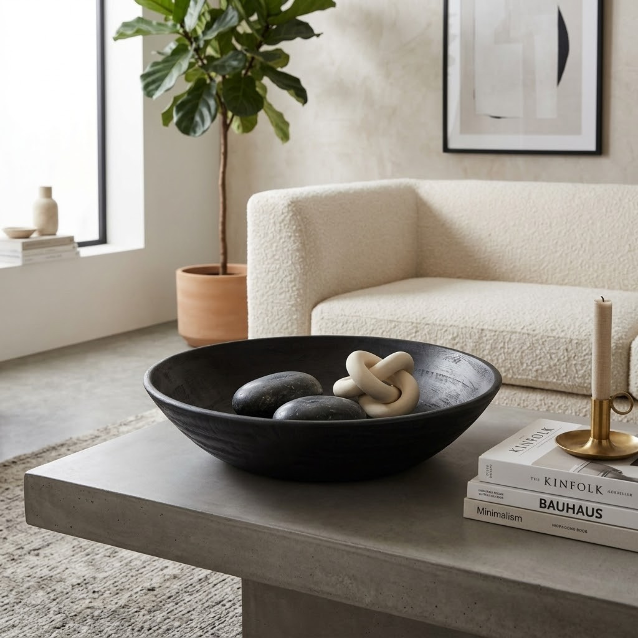 Arendal Black Mango Oversized Bowl Tea + Linen