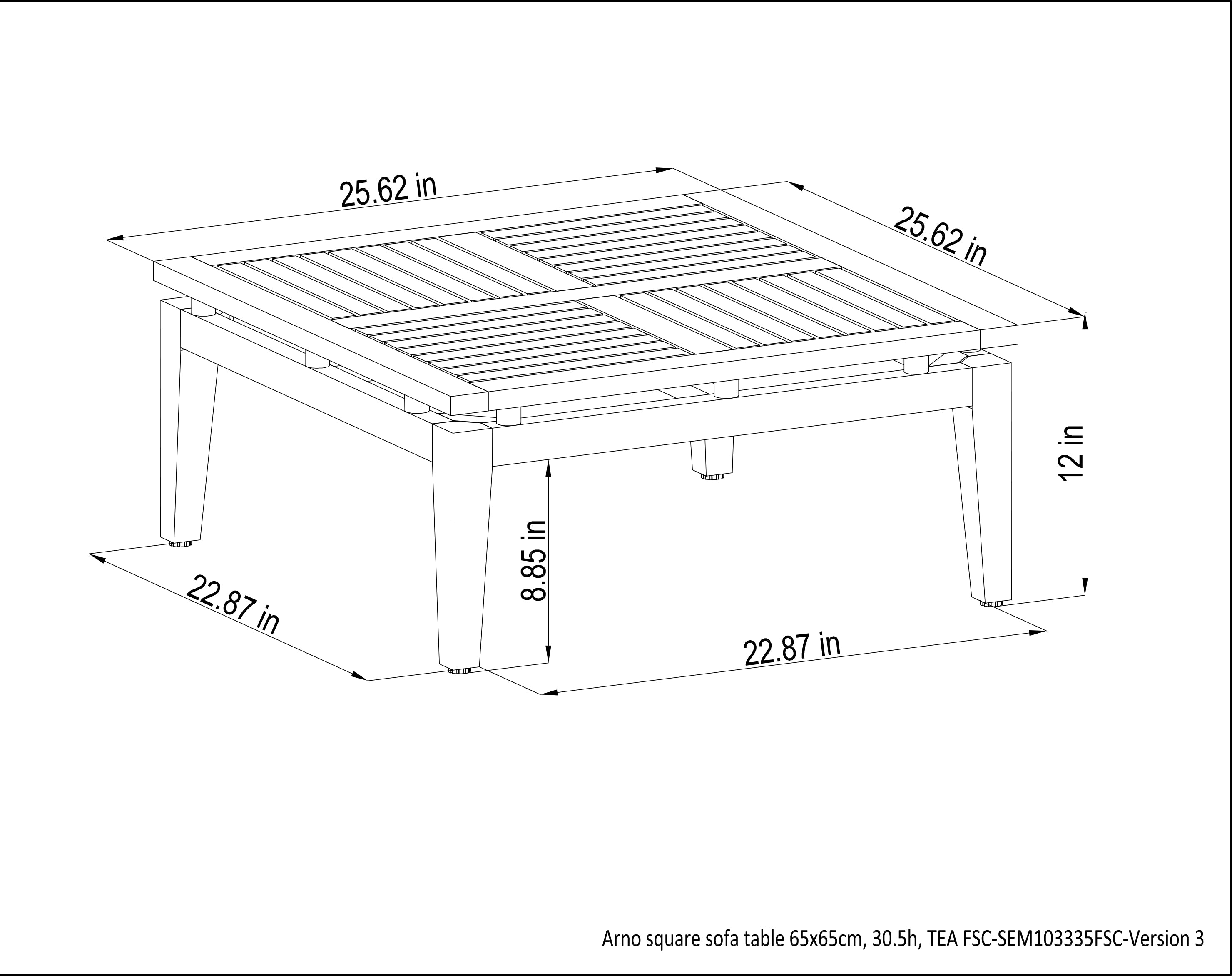 Arno Square Side Table LifestyleGarden US
