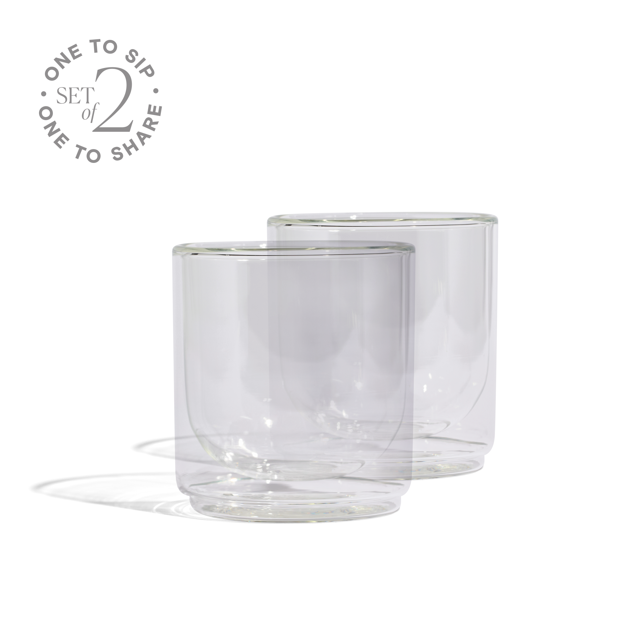 Cove 10oz Glass Tumbler - Set of 2 - Clear Created Co.