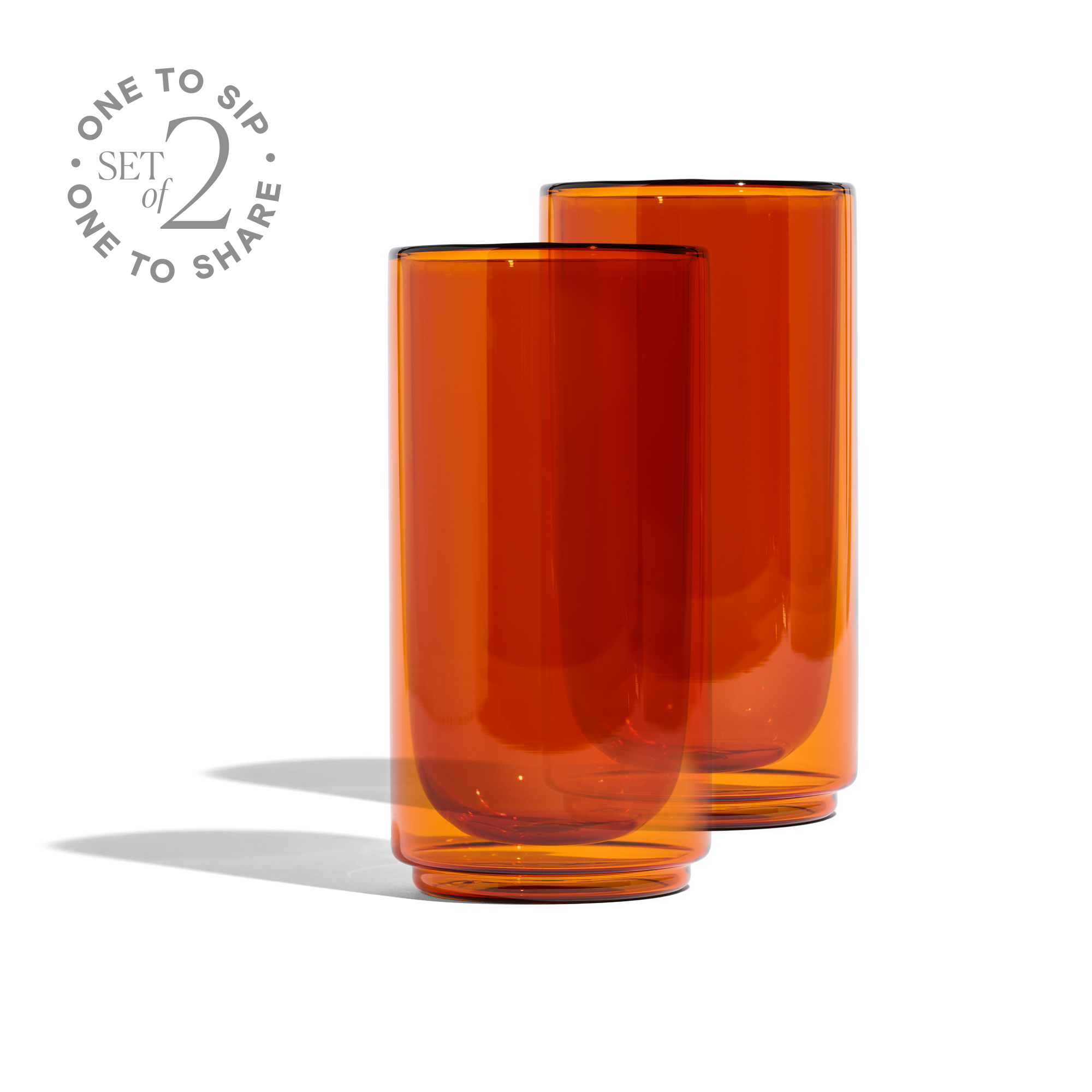 Cove 16oz Glass Pint - Set of 2 - Amber Created Co.