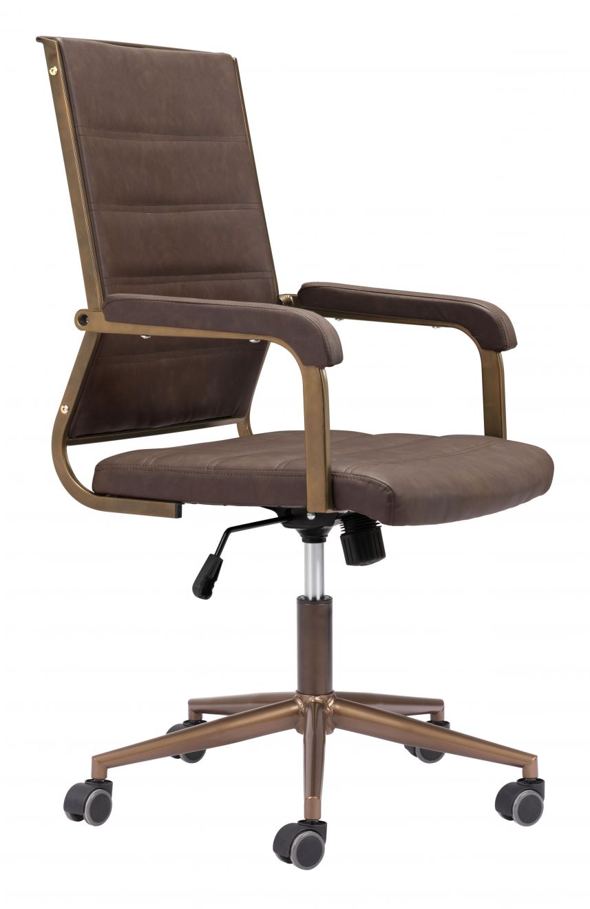 Auction Faux Leather Office Chair LOOMLAN