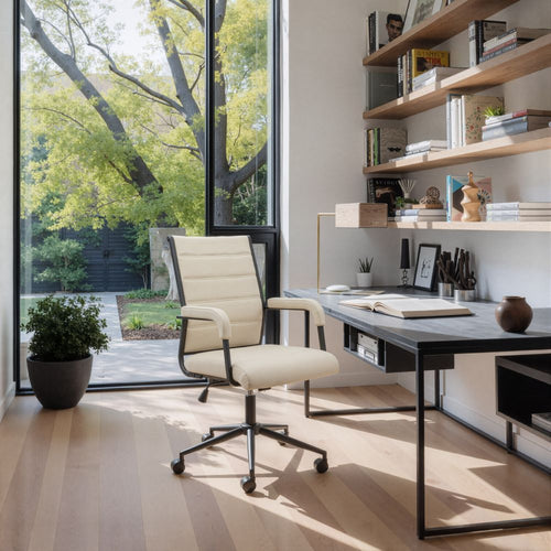Auction Faux Leather Office Chair LOOMLAN