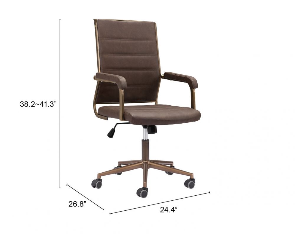 Auction Faux Leather Office Chair LOOMLAN