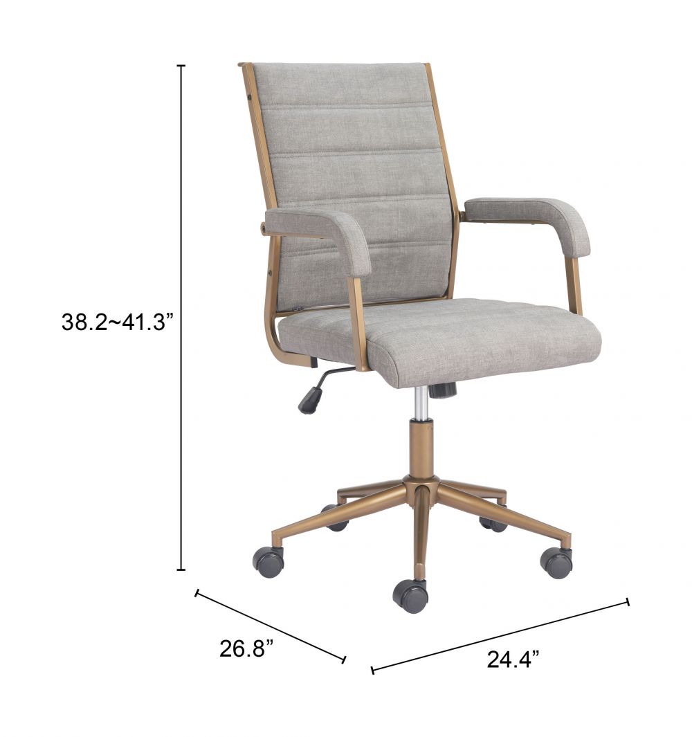 Auction Faux Leather Office Chair LOOMLAN