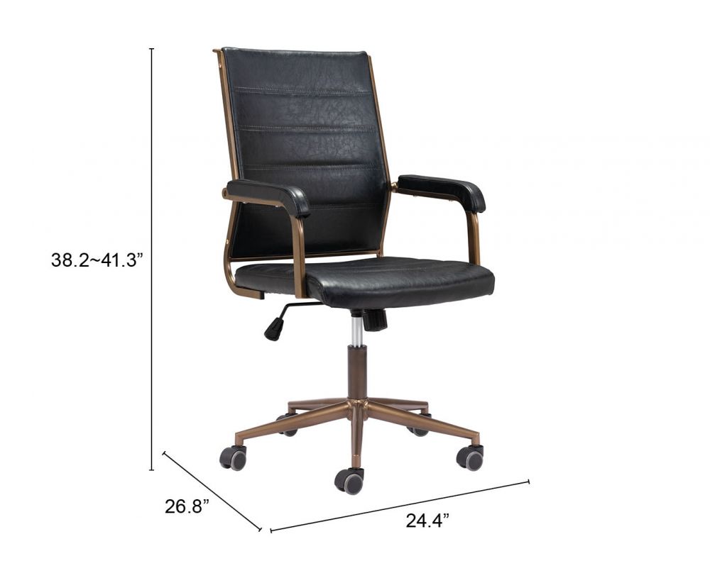 Auction Faux Leather Office Chair LOOMLAN