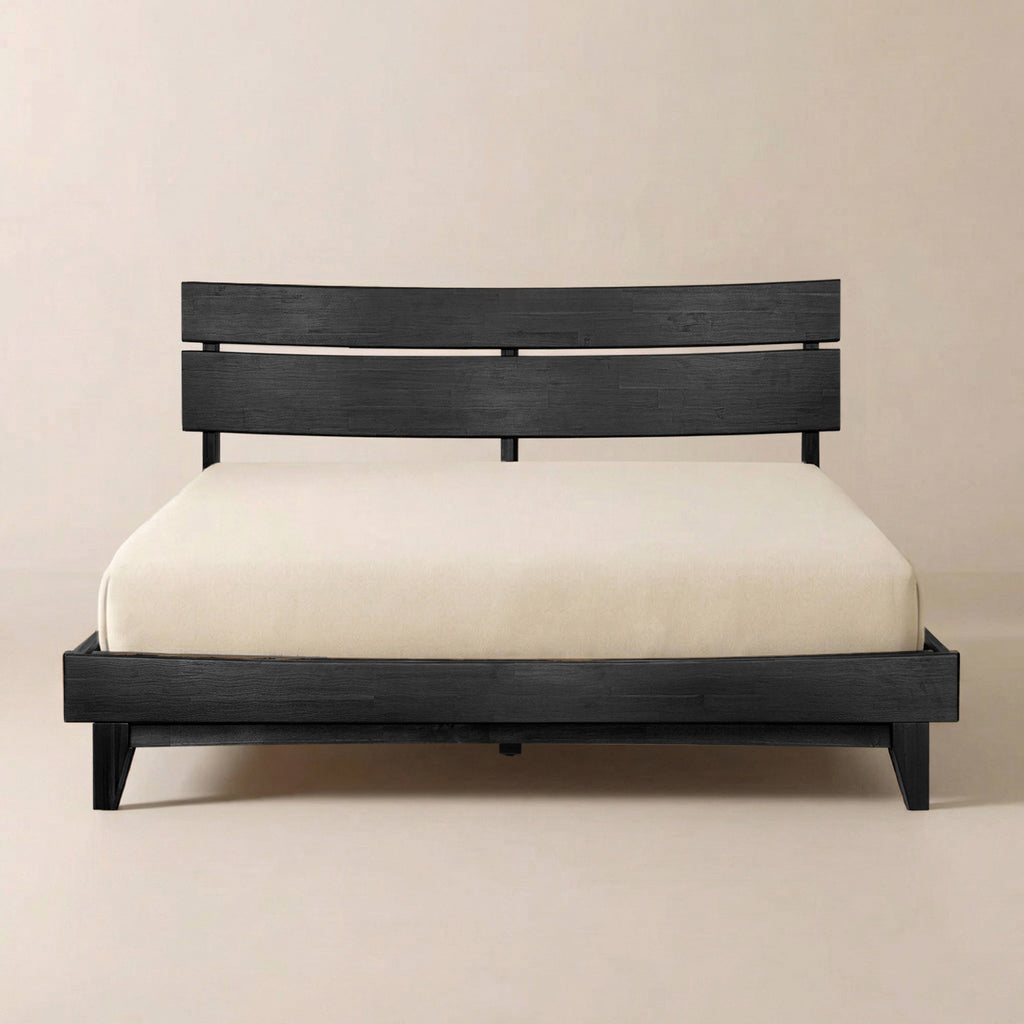 [Buy 1 Get 1] Aurora Solid Wood Bed Frame & Nightstand Megsu