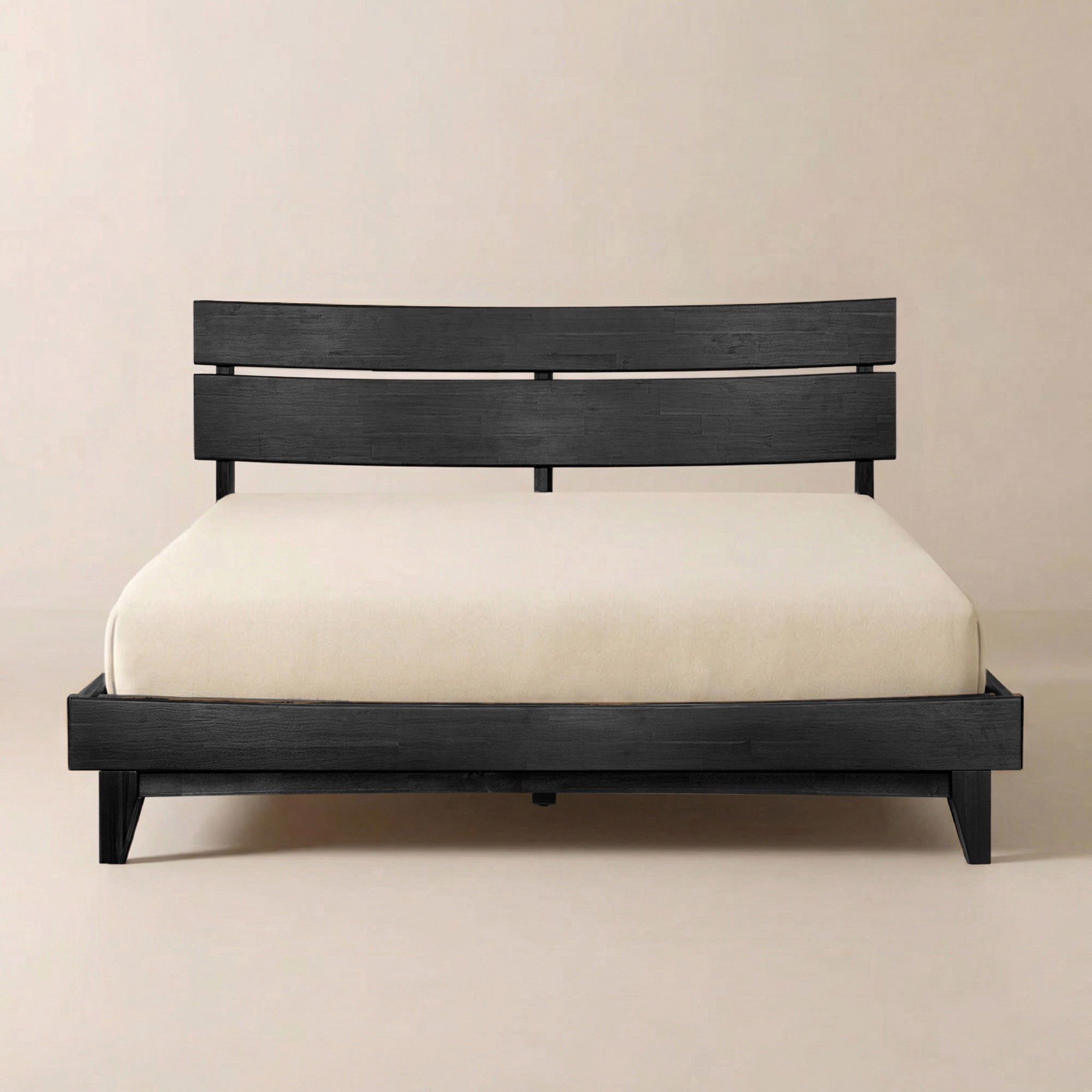 [Buy 1 Get 1] Aurora Solid Wood Bed Frame & Nightstand Megsu