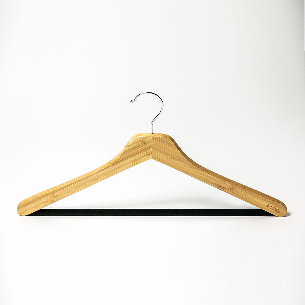 Bamboo Hangers (with Velvet Bar) Horderly