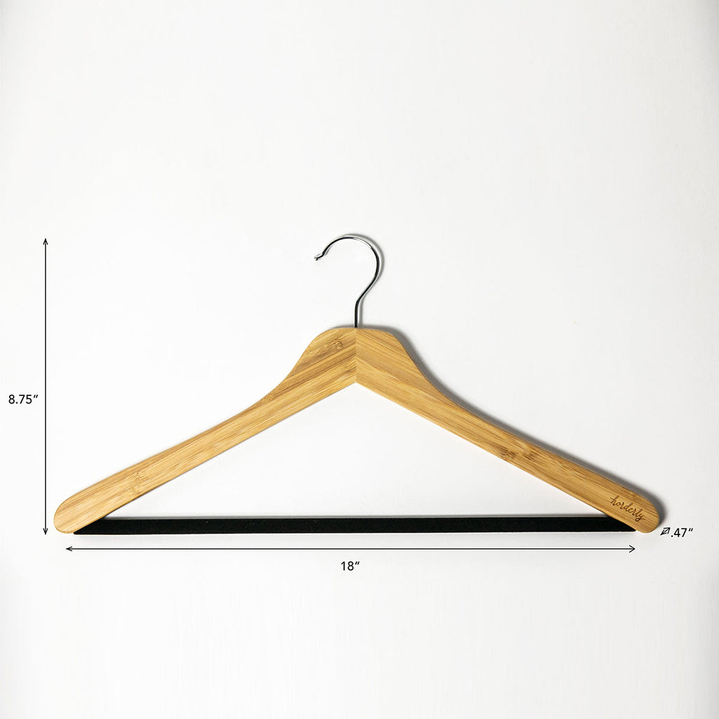 Bamboo Hangers (with Velvet Bar) Horderly