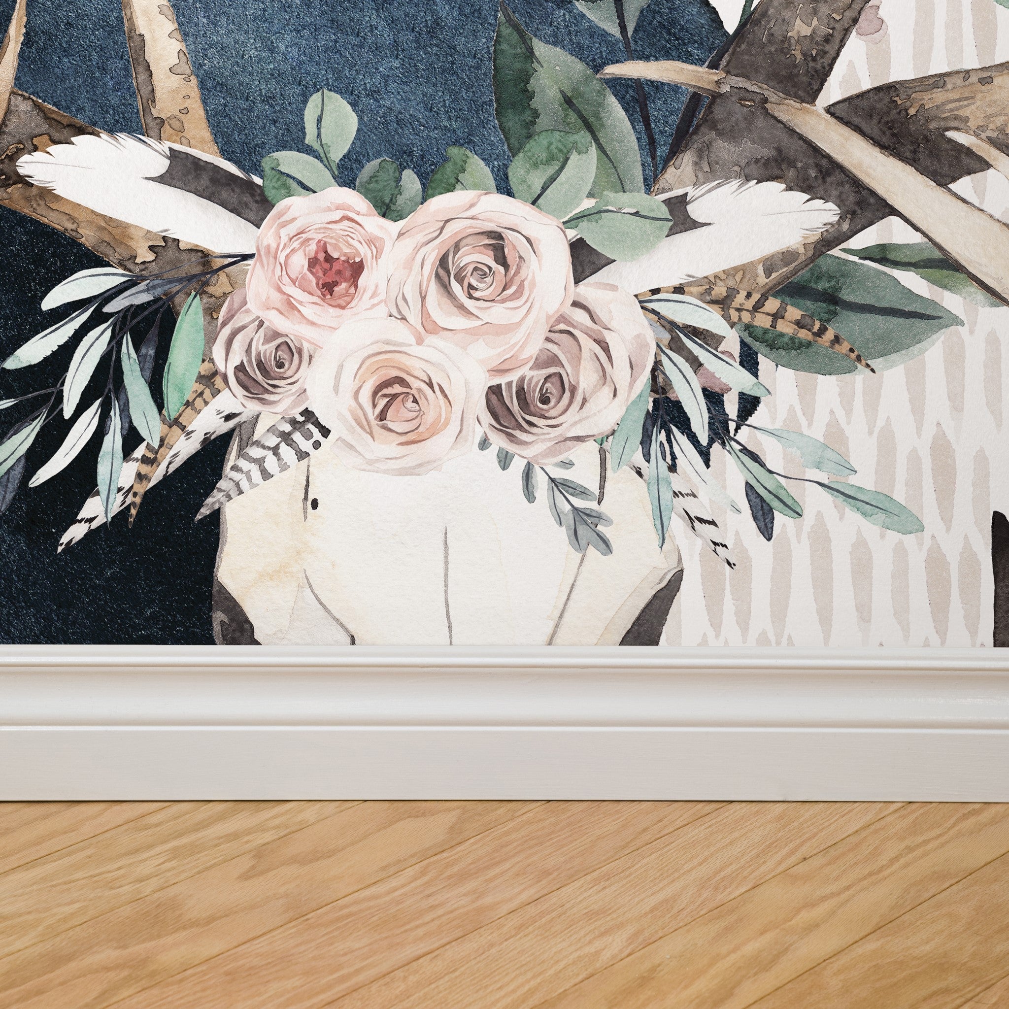 Lawless Rose Wallpaper - 10 FT H X 15.8 FT W LUXE WALL BLUSH