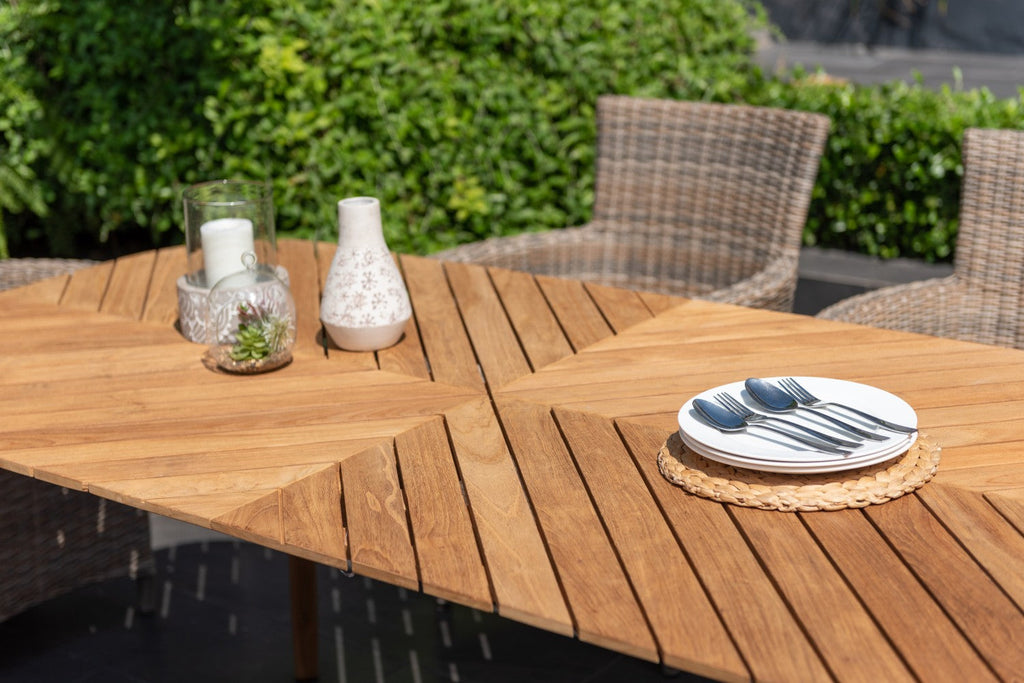 Jade Rectangular Teak Big Table LifestyleGarden US