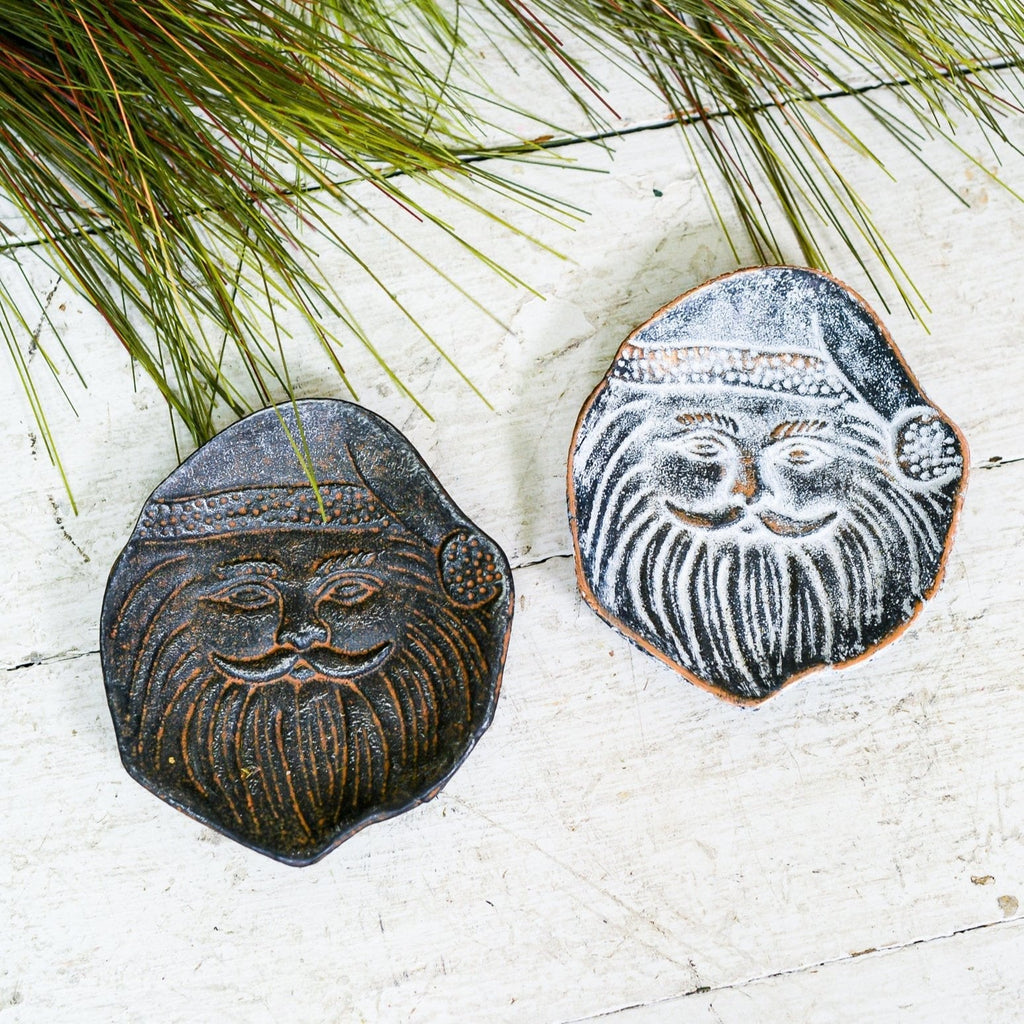 Rust Santa Hangable Cast Iron Dish Branches Designs