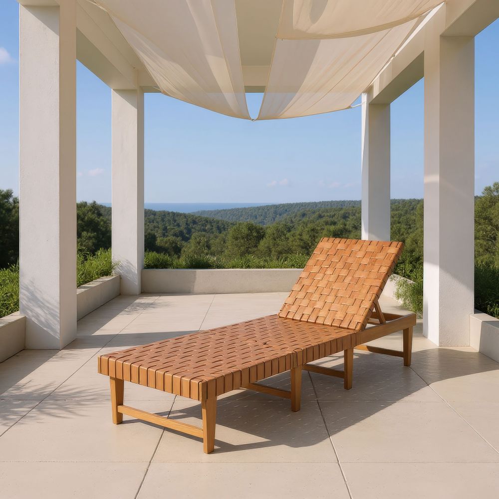 Breath Rattan Weave Outdoor Chaise Lounge