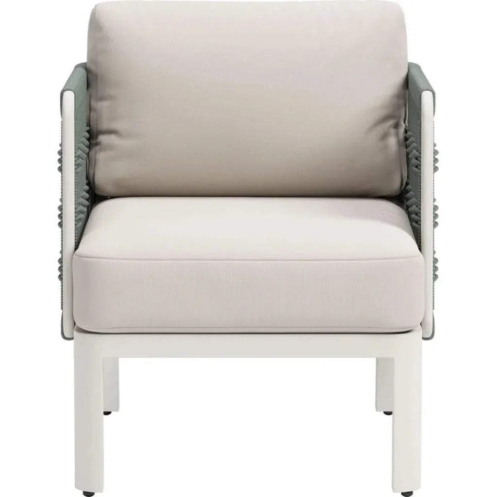 Bridgehampton Aluminum White Armchair LOOMLAN