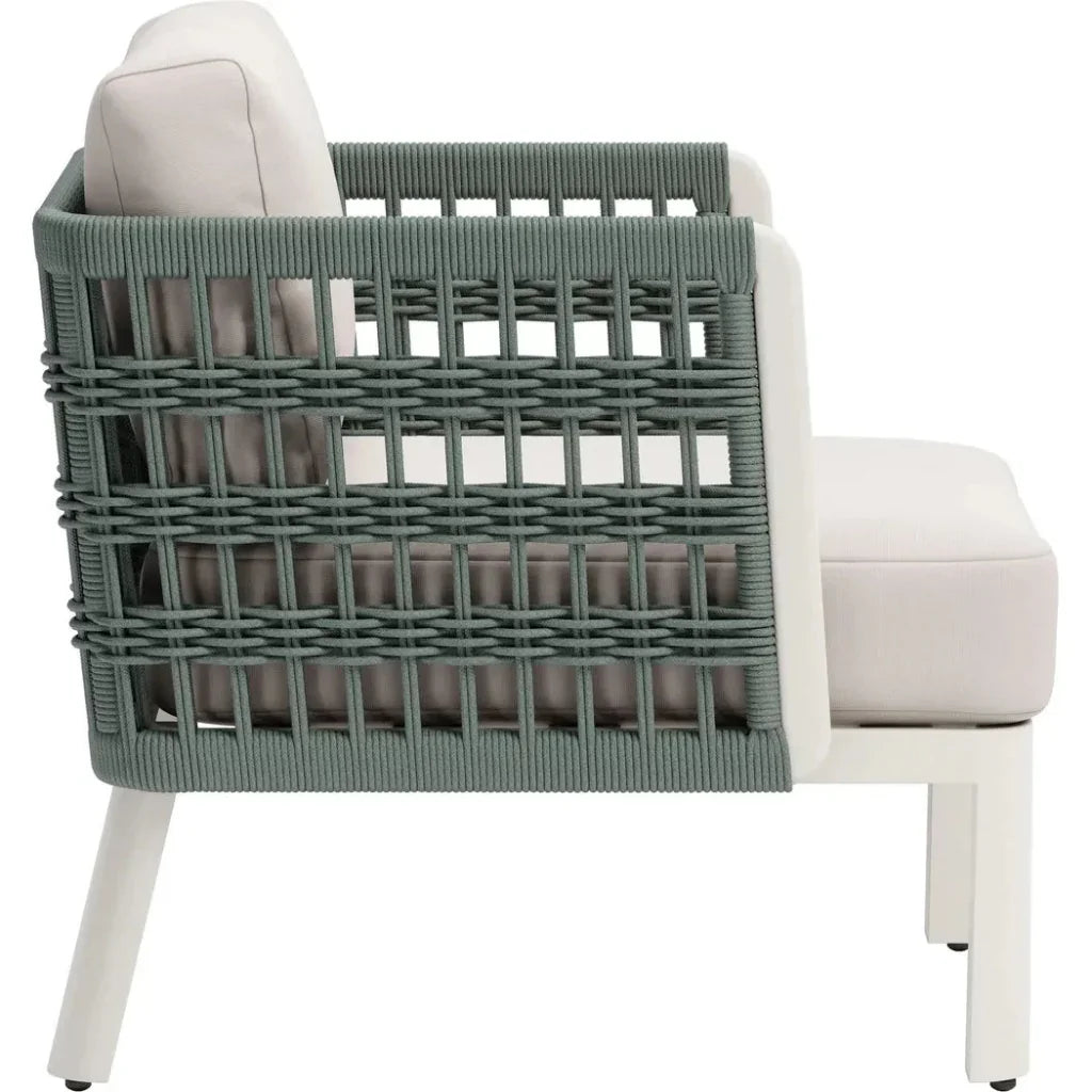 Bridgehampton Aluminum White Armchair LOOMLAN