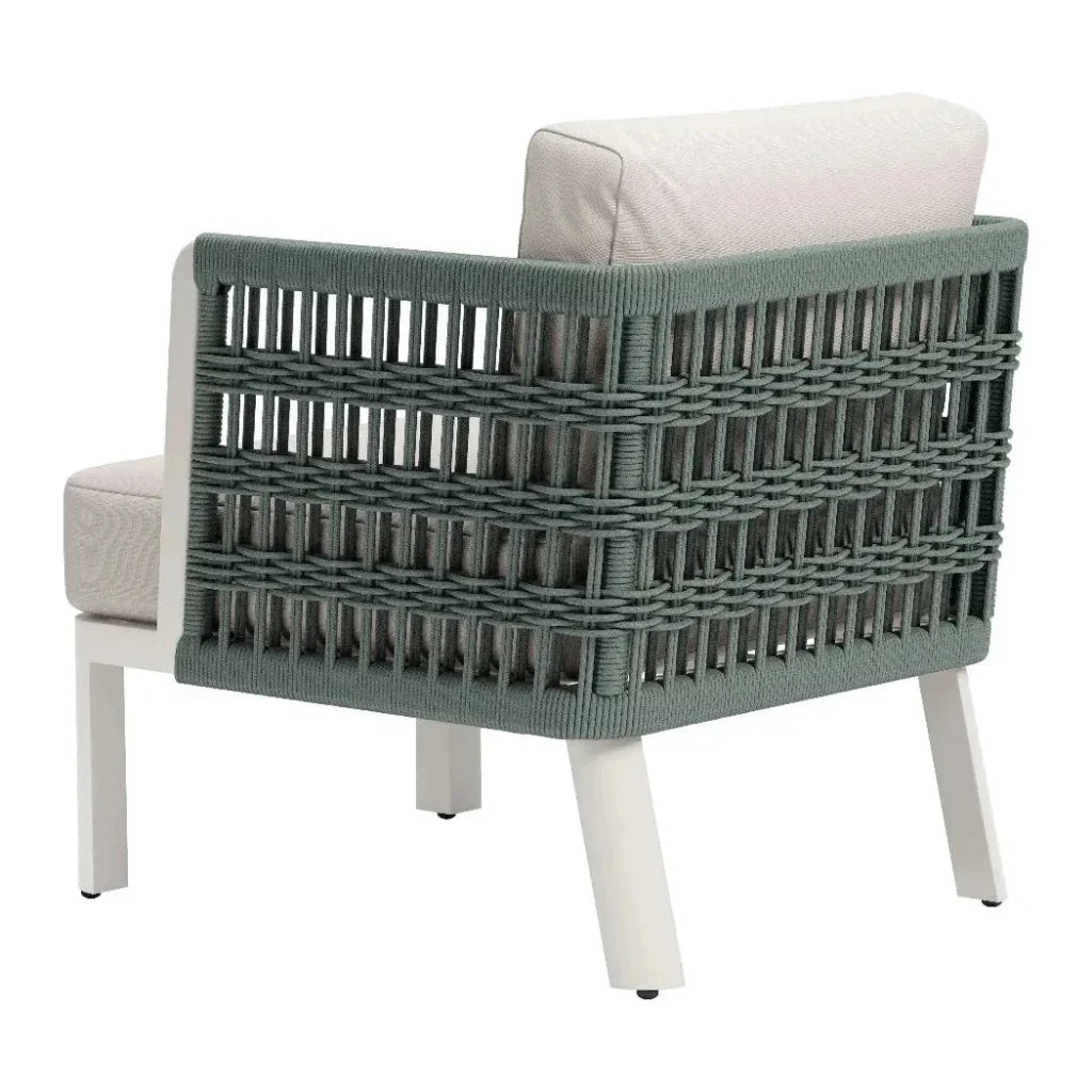 Bridgehampton Aluminum White Armchair LOOMLAN