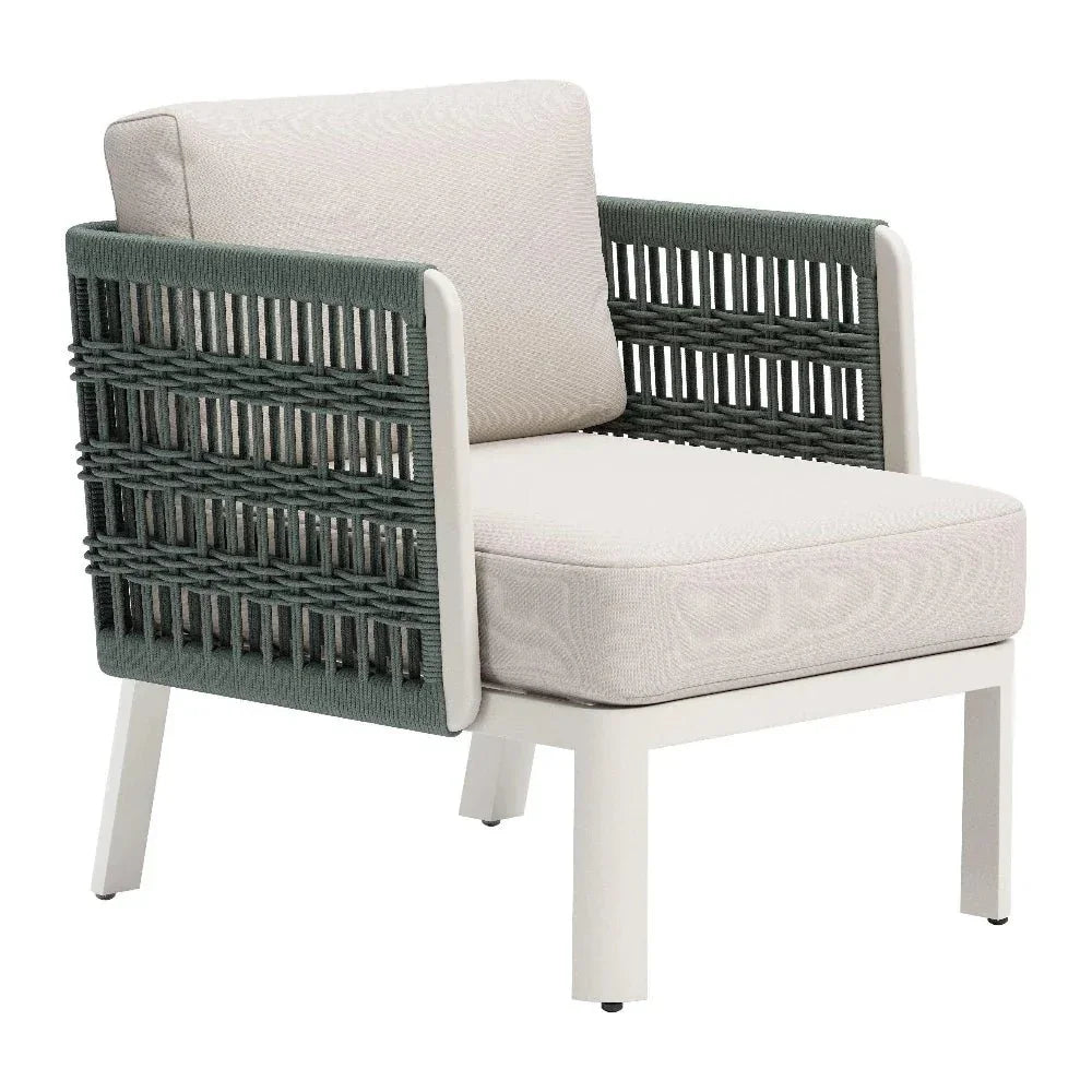 Bridgehampton Aluminum White Armchair LOOMLAN