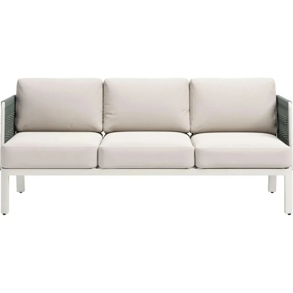 Bridgehampton White Sofa Washable Cushion LOOMLAN