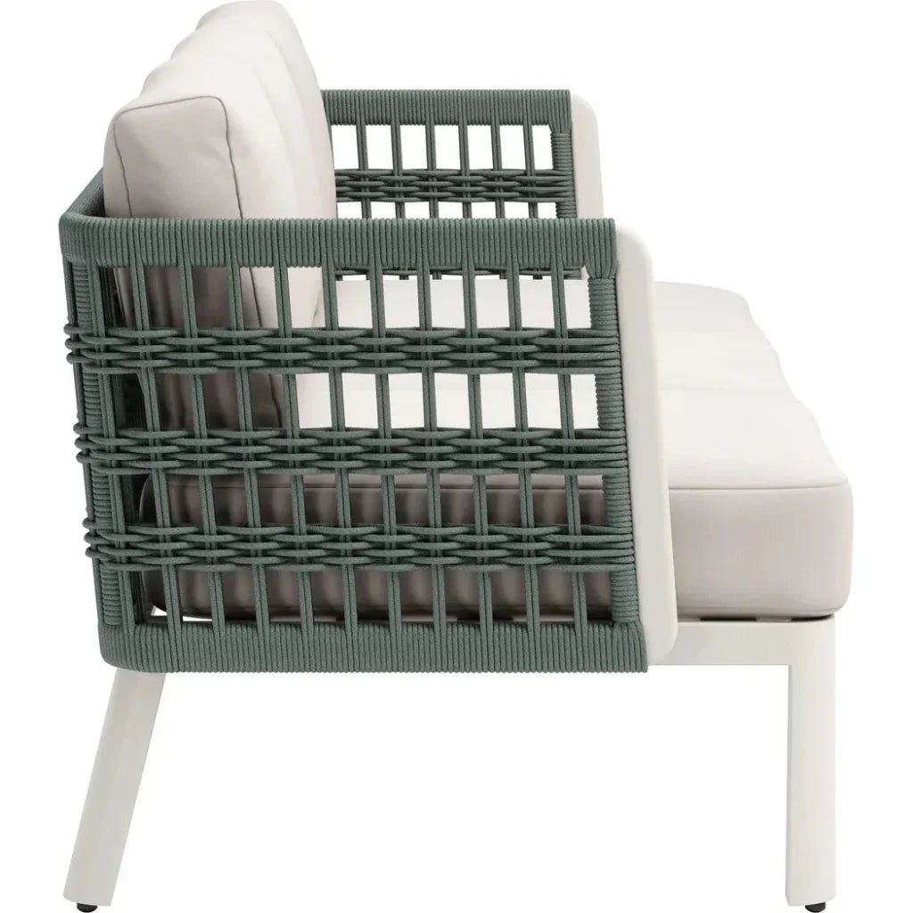 Bridgehampton White Sofa Washable Cushion LOOMLAN