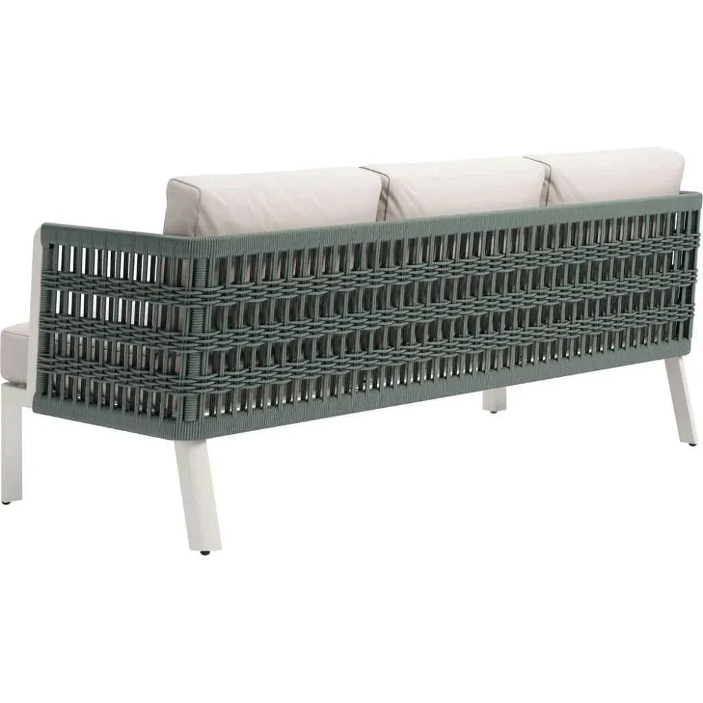 Bridgehampton White Sofa Washable Cushion LOOMLAN