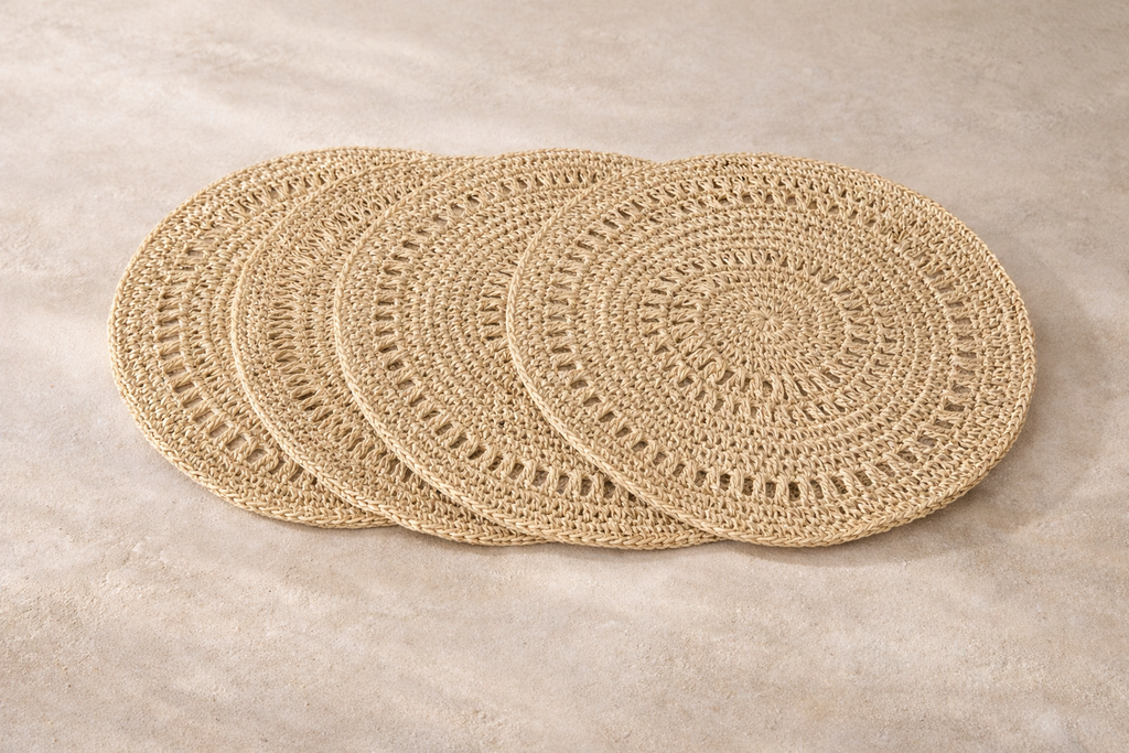 Malibu Handwoven Scallop Placemats Busa Designs