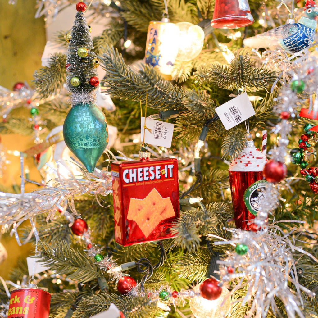 Box of Cheese It Glass Ornament Branches Designs