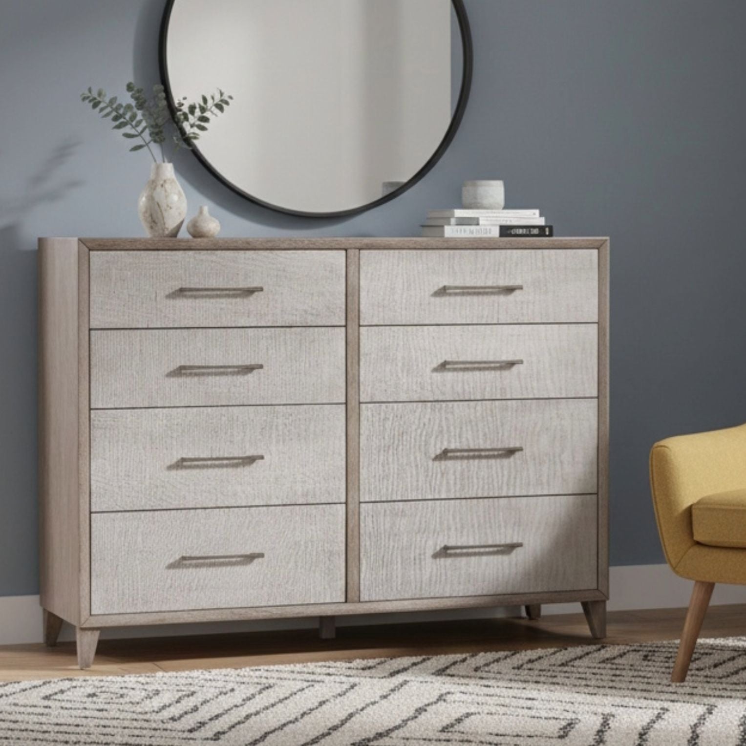 Cape Eight Drawers Wood Dresser