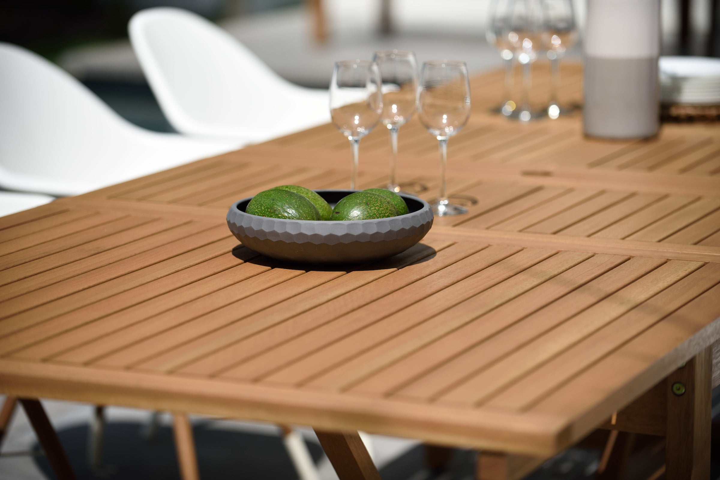 Leyland Table and 8 Chamonix Armchair Dining Set LifestyleGarden US
