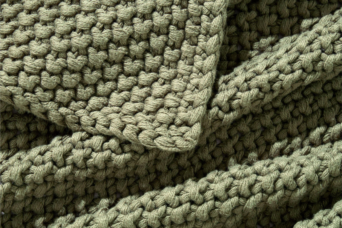 Cozy Knit Cotton Throw Blanket Moon Pod