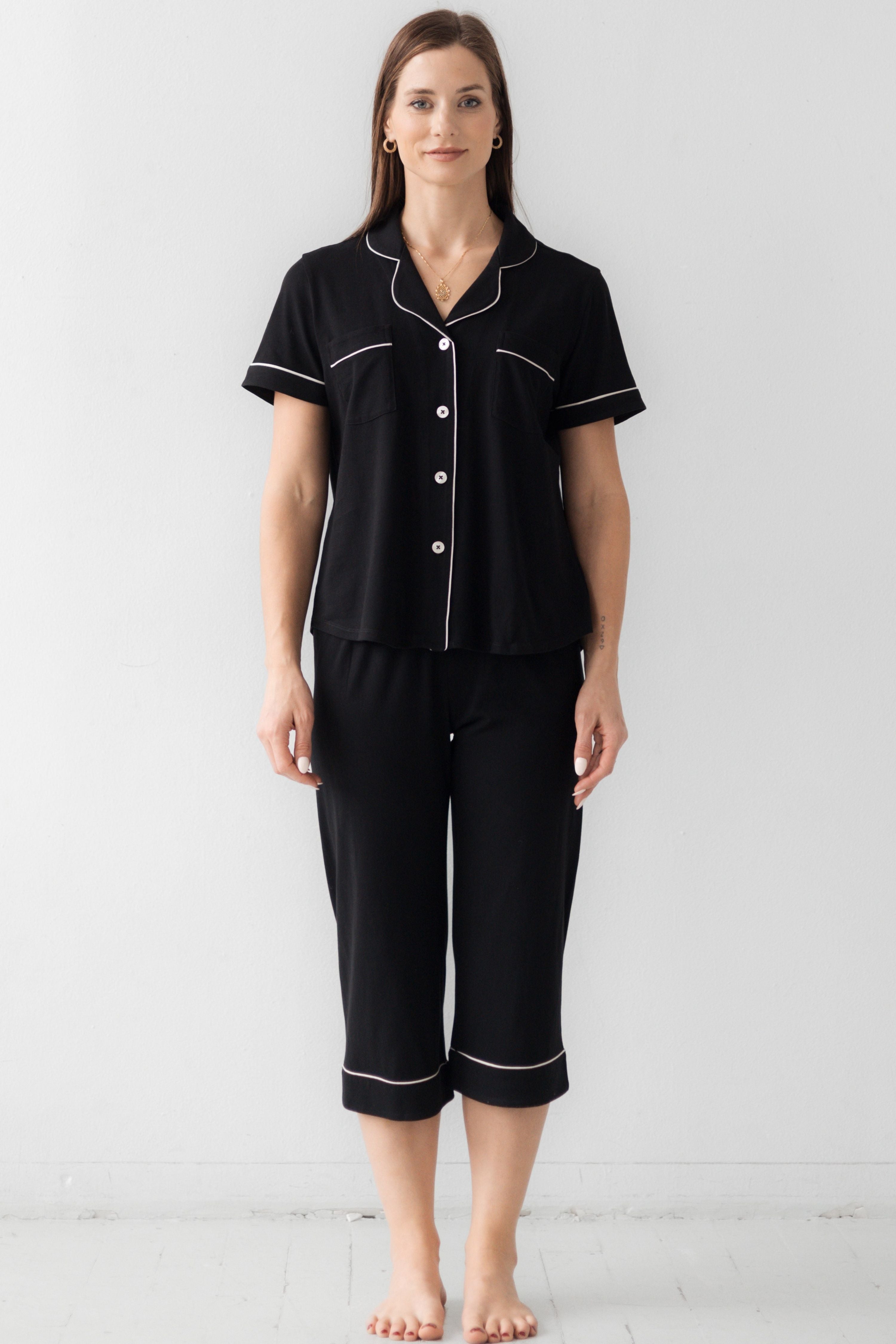 Classic Luxury Capri Pajamas in  Brushed Pima Cotton