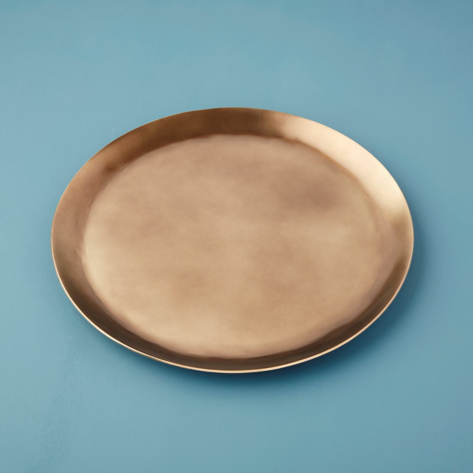 Aged Bronze Charger Plate Tea + Linen