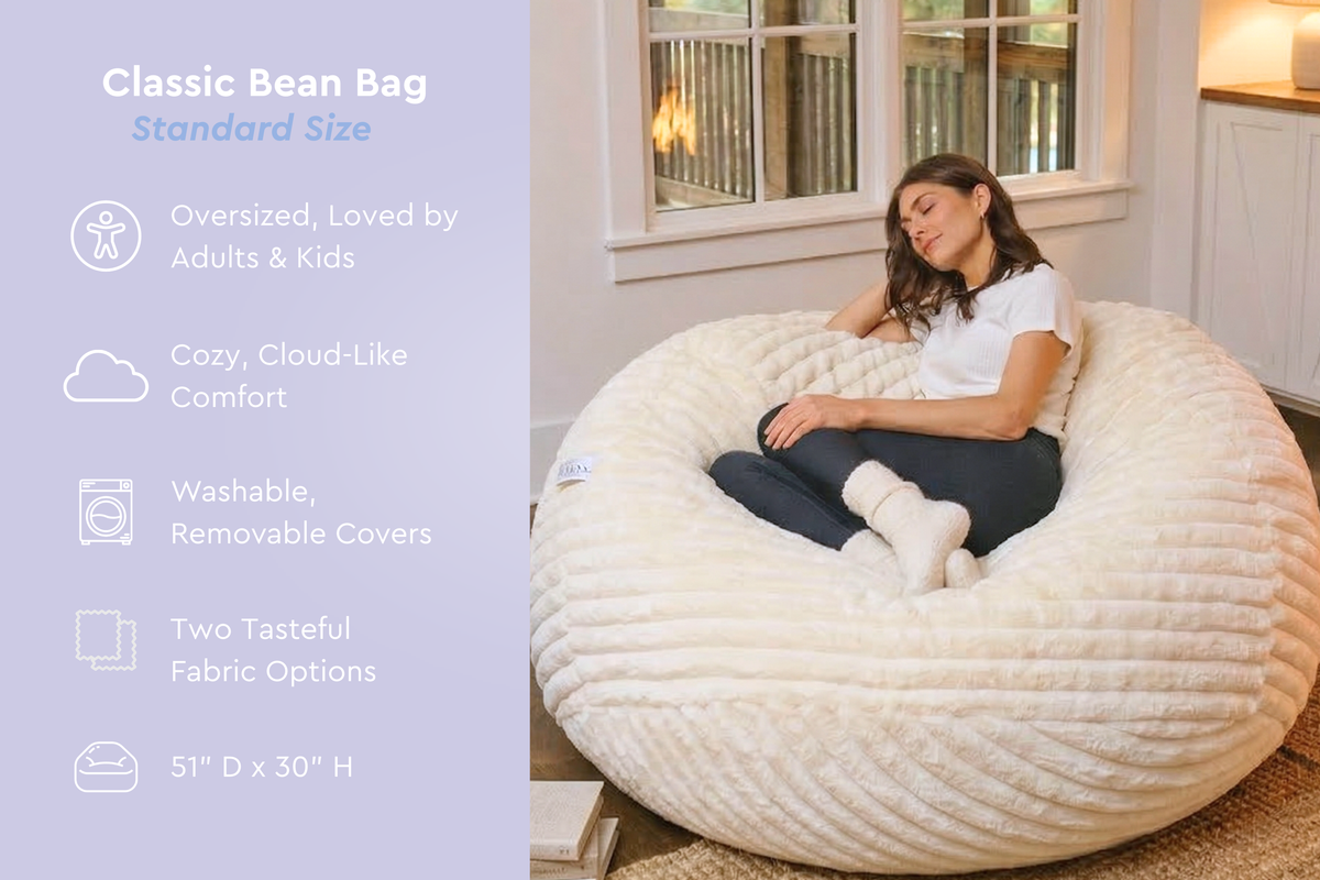 Cloud Comfort Bean Bag (Standard) Moon Pod