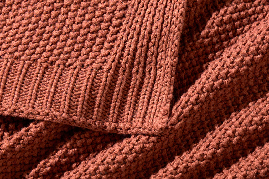 Seed Stitch Cotton Throw Blanket Galaxy Home