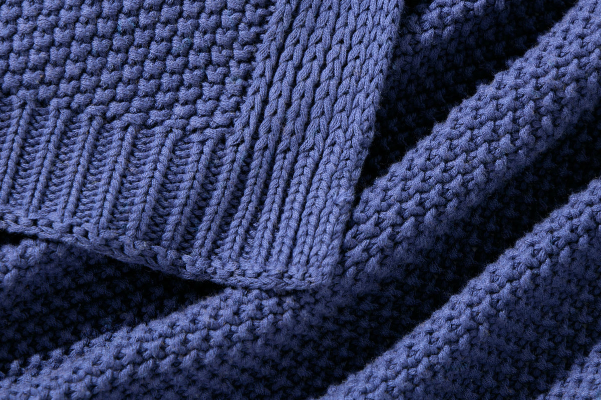 Cozy Knit Cotton Throw Blanket Moon Pod