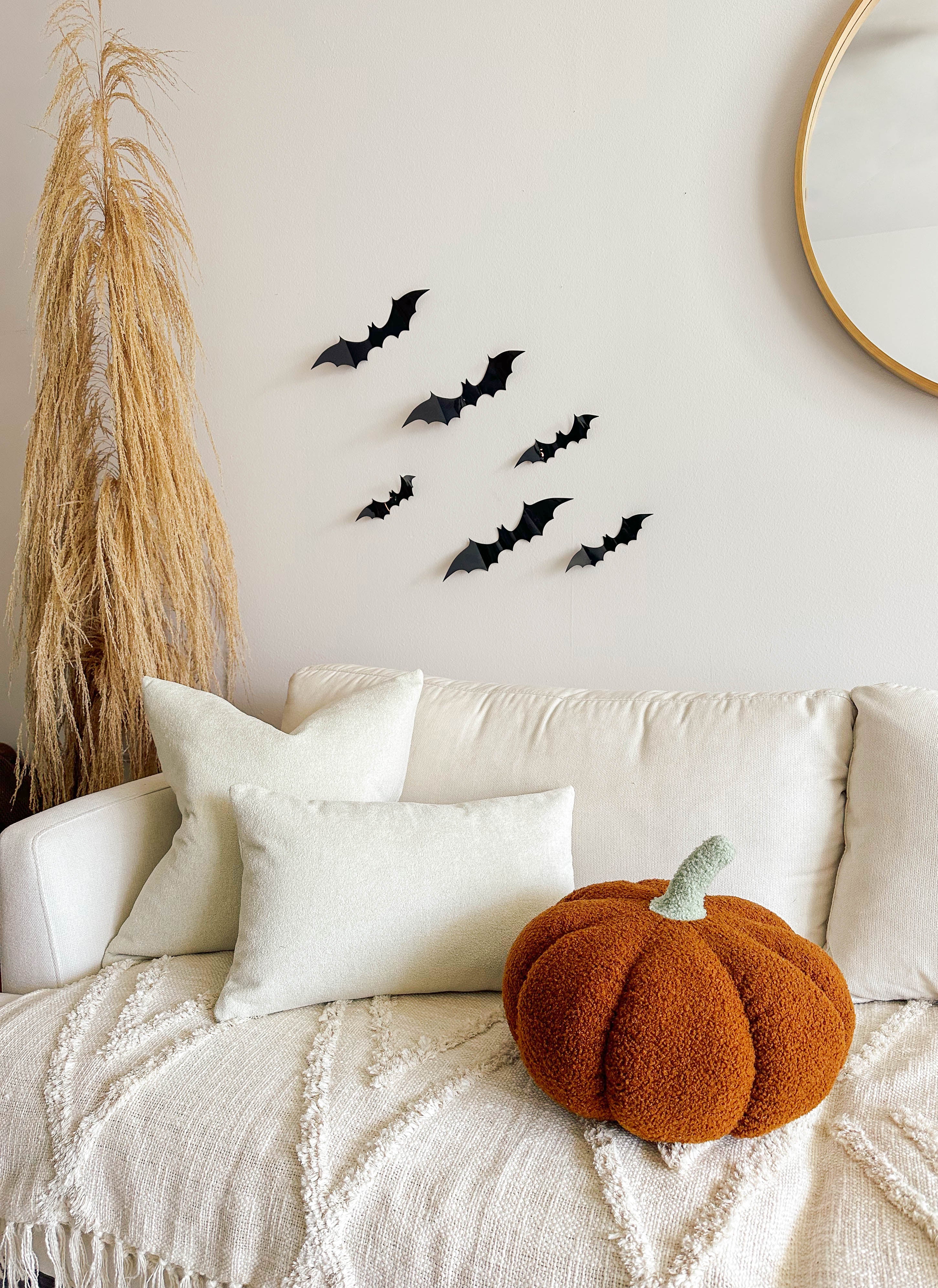 11” Jumbo Sherpa Orange Pumpkin Pillow Busa Designs