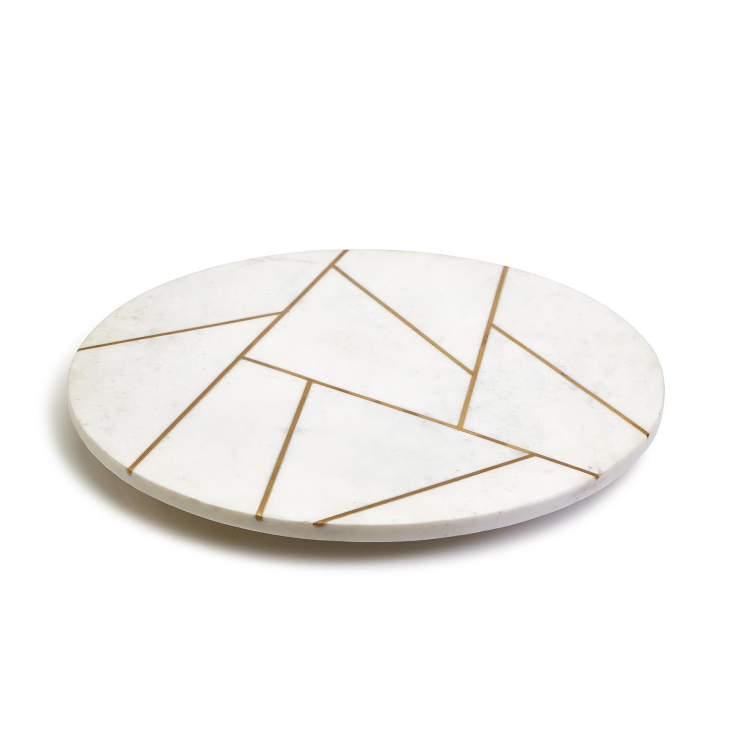 Marble & Gold Lazy Susan Gia Roma