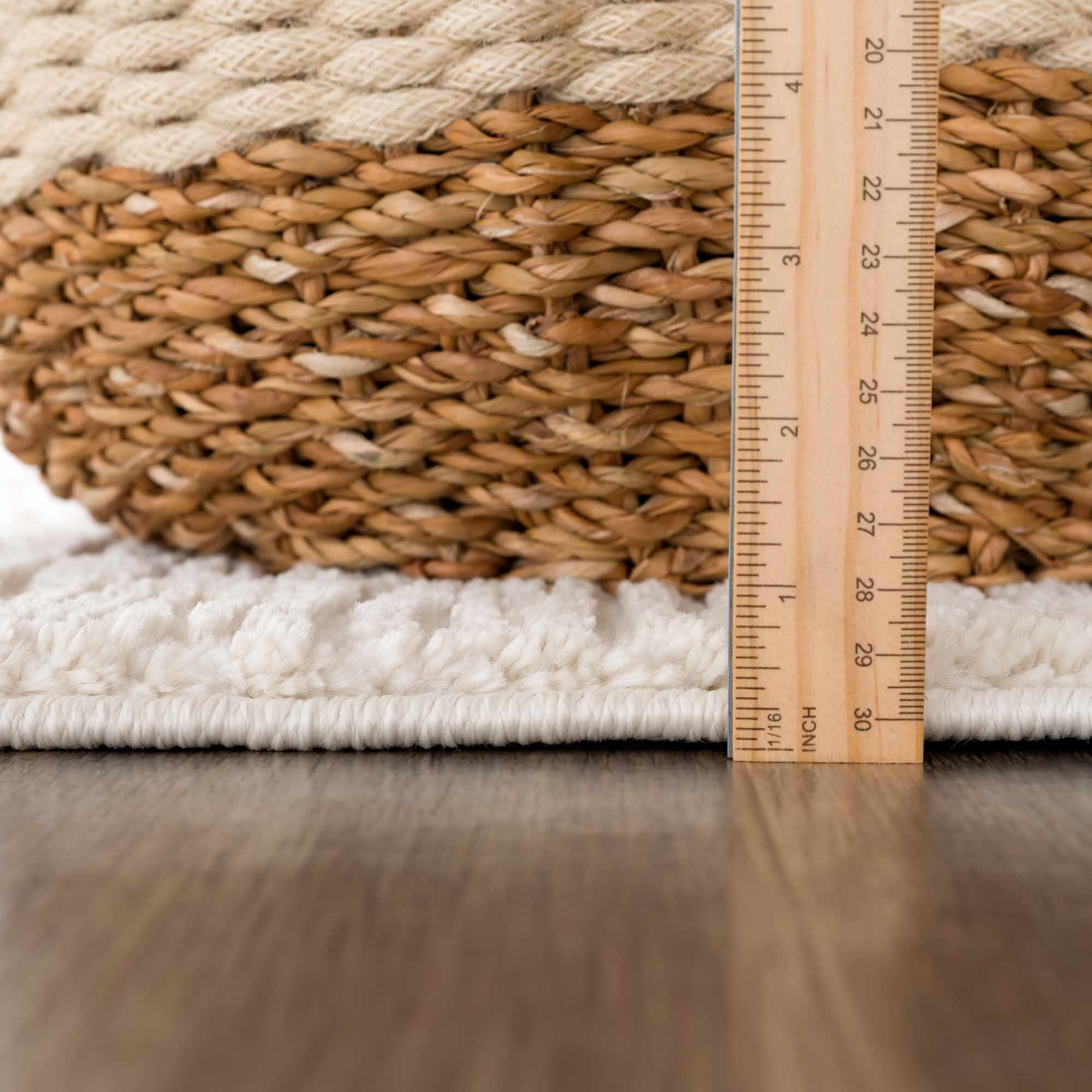 Riad Black Striped White Rug with Tassels Boutique Rugs