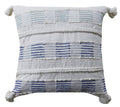 Throw Pillow Cover Blue & White Square 22" X 22" Insert Included Vibhsa