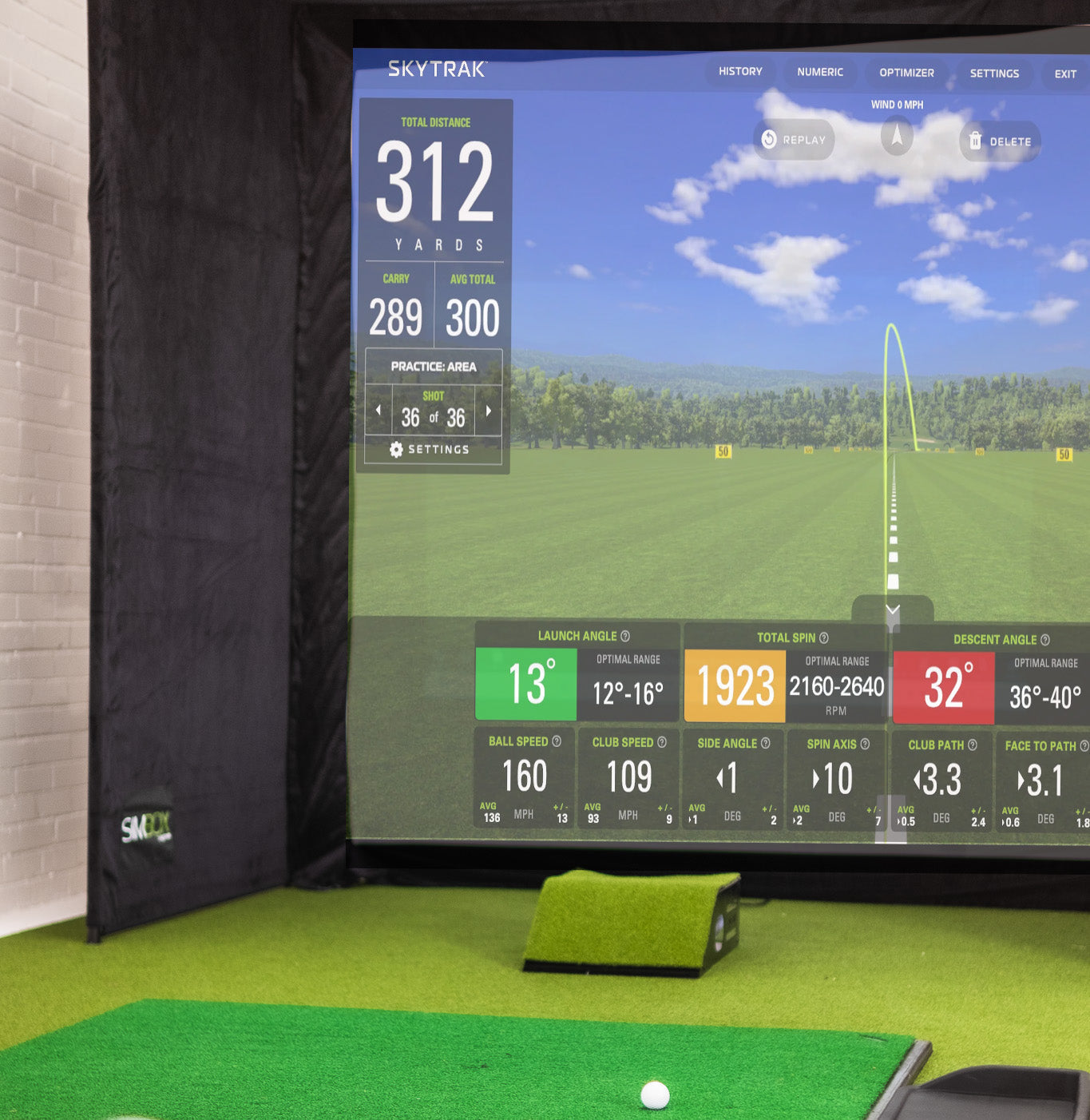 SimBox Golf Simulator Enclosure - 7 sizes, Pro + Impact Screen and Frame INCLUDES FREE SIDE BARRIERS GolfbaysUSA