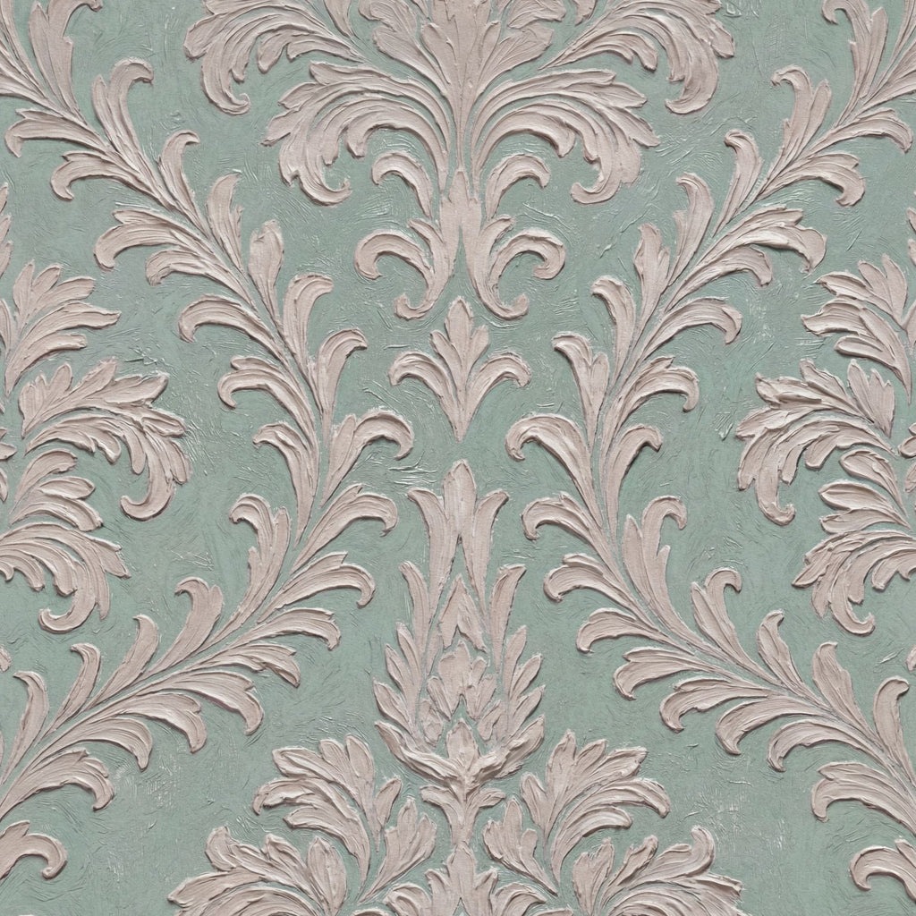 Daphne Brocade (Teal) Wallpaper WALL BLUSH