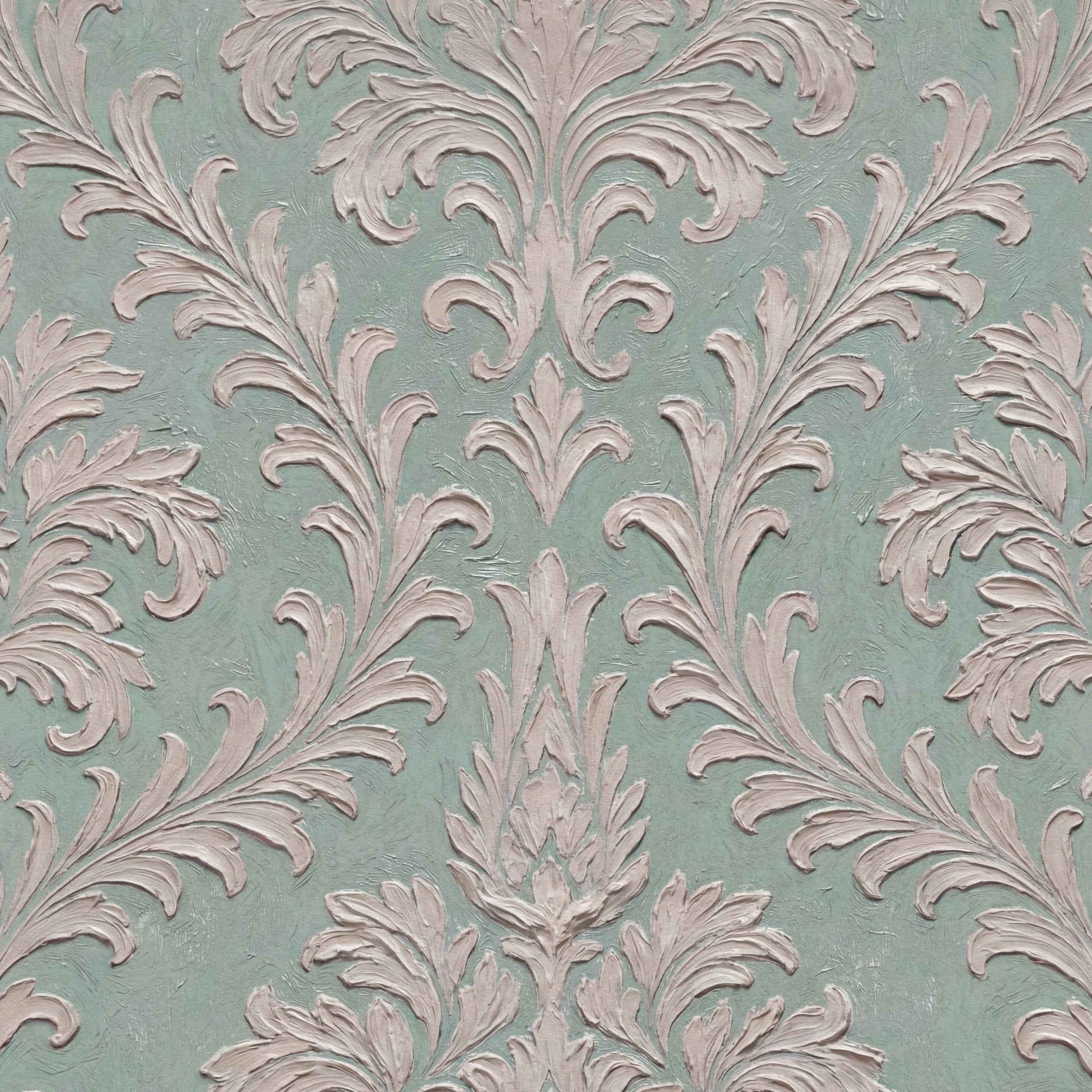 Daphne Brocade (Teal) Wallpaper WALL BLUSH