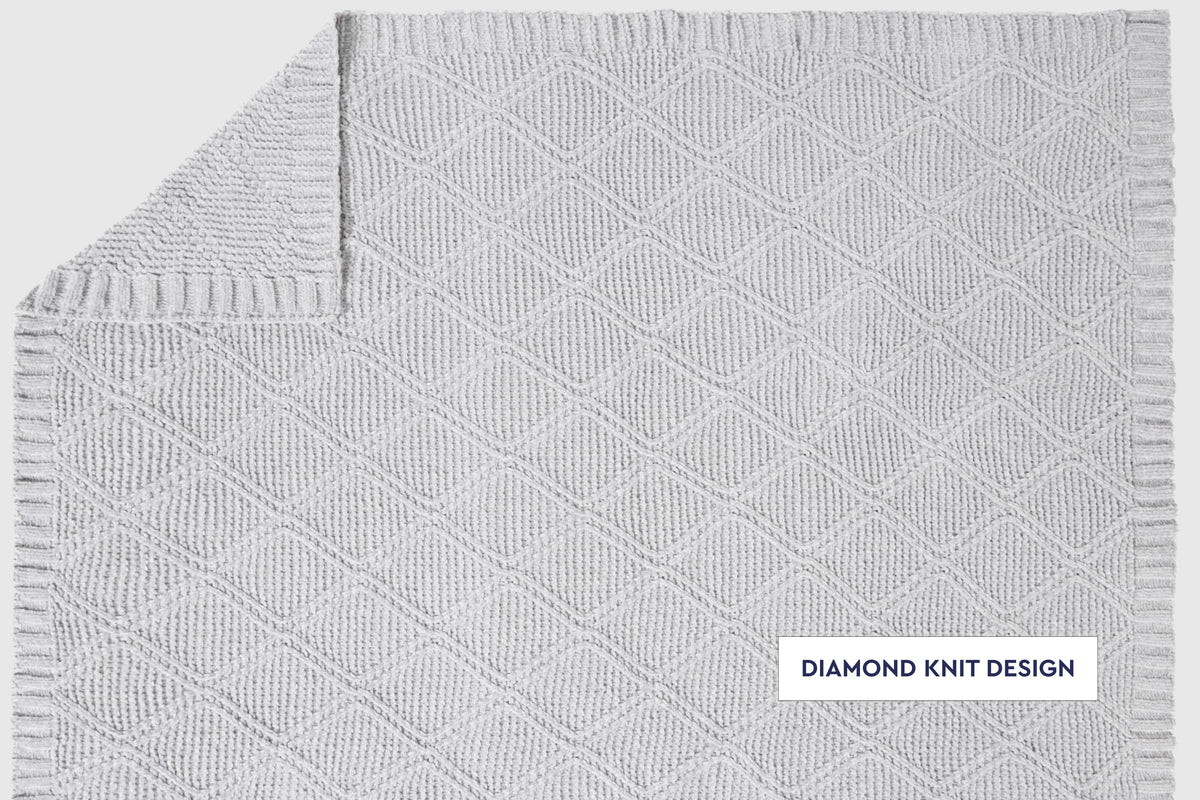 Diamond Chenille Throw Blanket Moon Pod