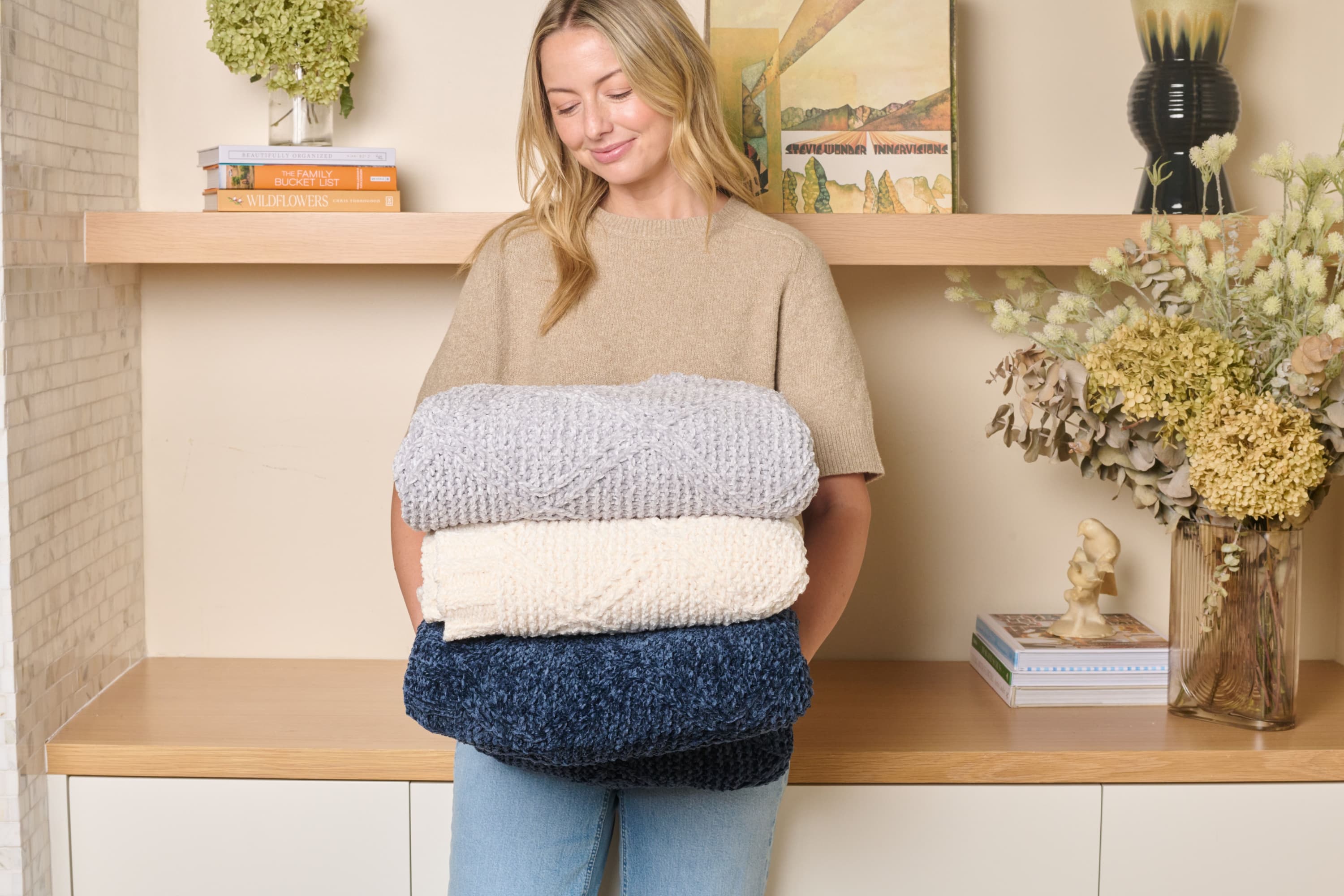 Diamond Chenille Throw Blanket Galaxy Home