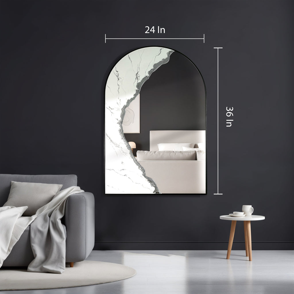Hand Sculptured Arch Wall Mirror – Tatiana Glen | Auric Arch | 36H x 24W Inches Tatiana & Glen