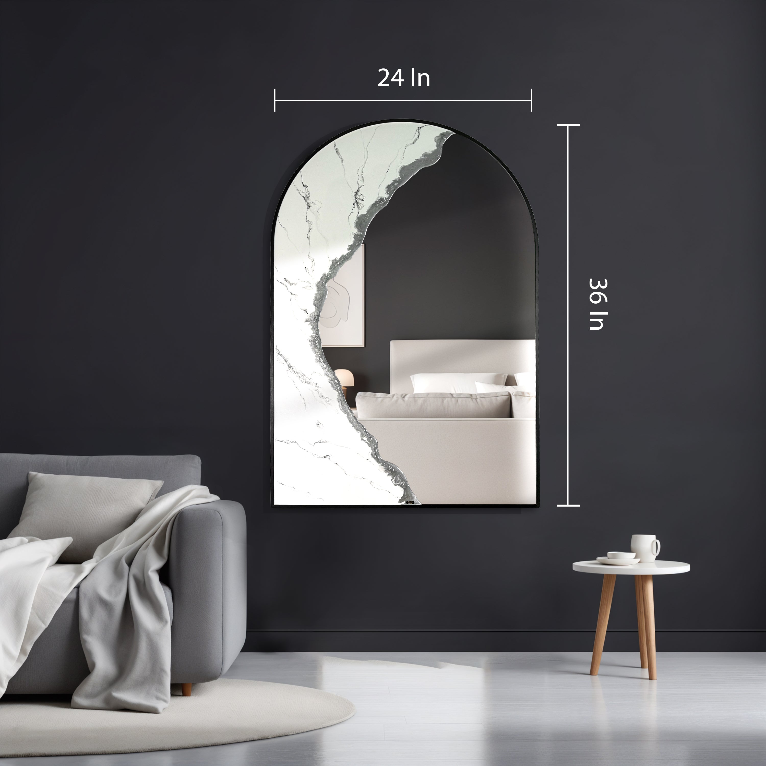 Hand Sculptured Arch Wall Mirror – Tatiana Glen | Auric Arch | 36H x 24W Inches Tatiana & Glen
