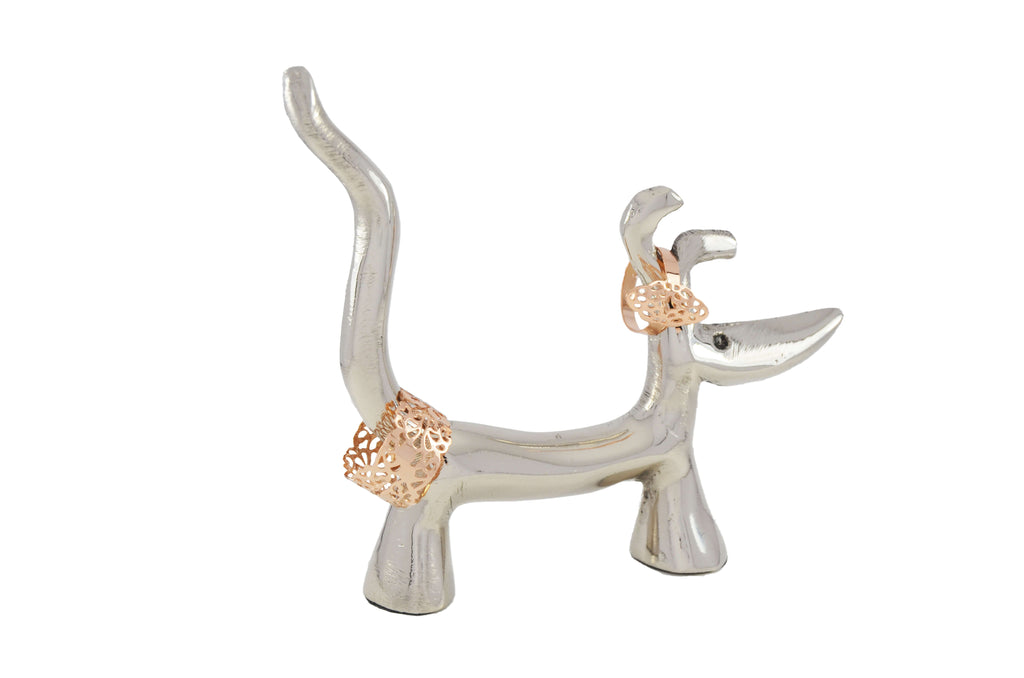 Vibhsa Dog Ring Holder (Silver Finish) Vibhsa